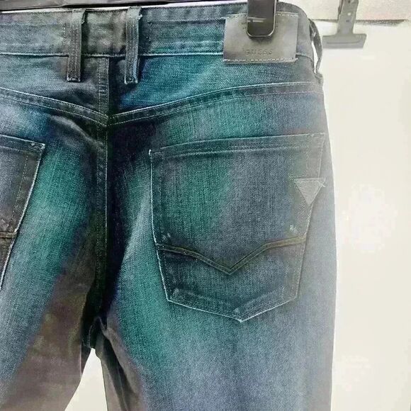 GUESS JEANS, BLUE/BLACK, SIZE: 33/32, NWOT/NEVER WORN - Picture 6 of 11